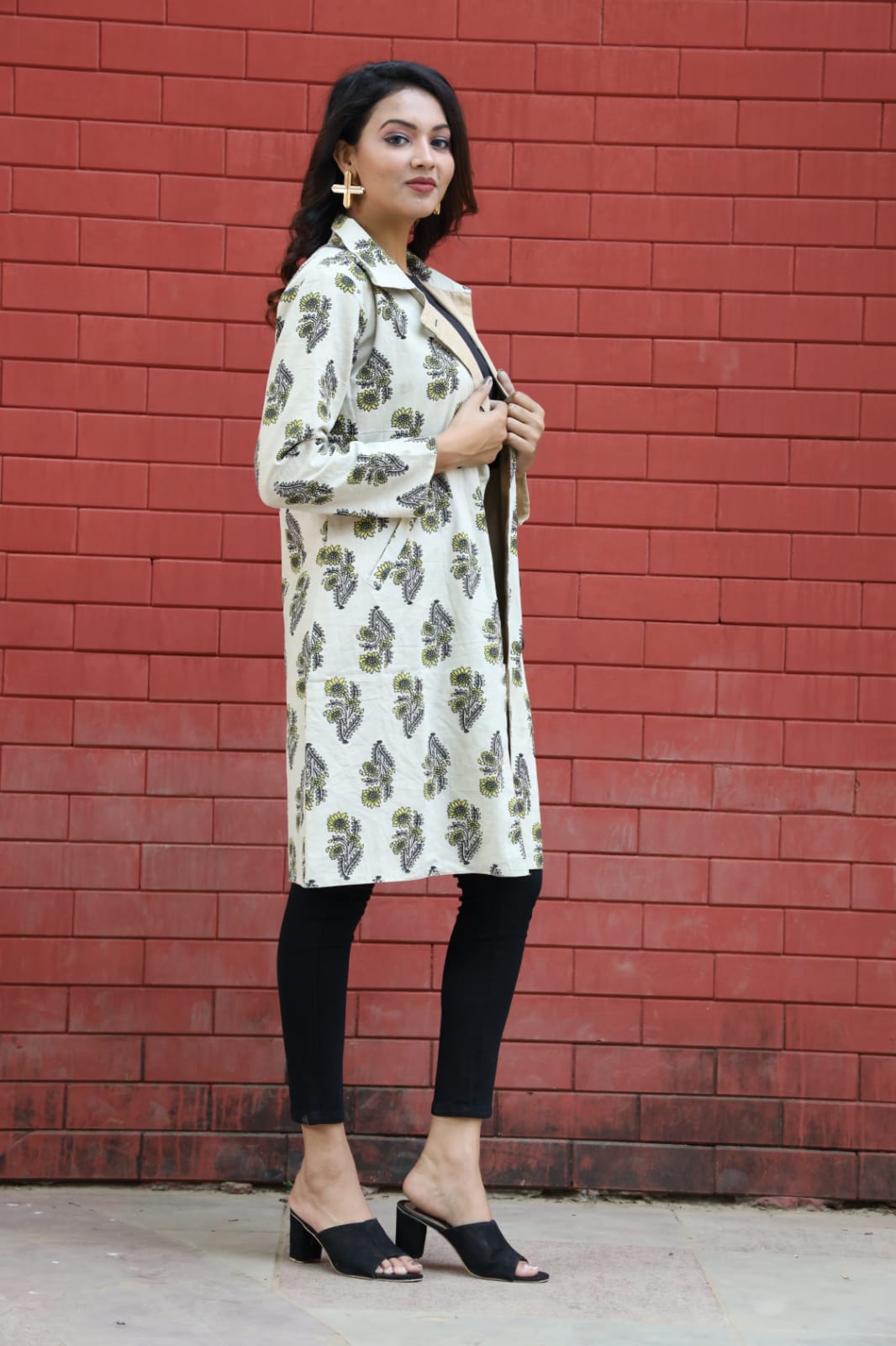 Couple's Bagru Hand Block Printed Double Layer Winter Jackets (Size 38-46 available)