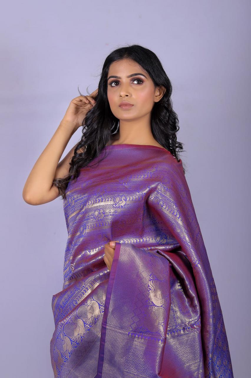 Banarasi Saree with Zari Pallu