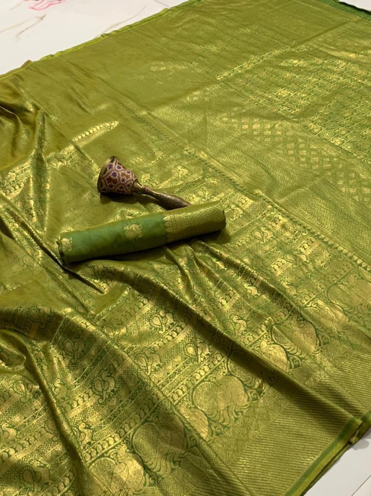 Banarasi Saree with Zari Pallu