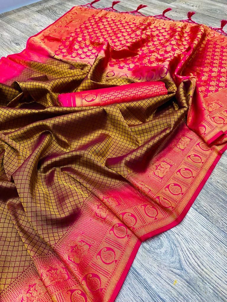 Silk Saree with Zari Pallu