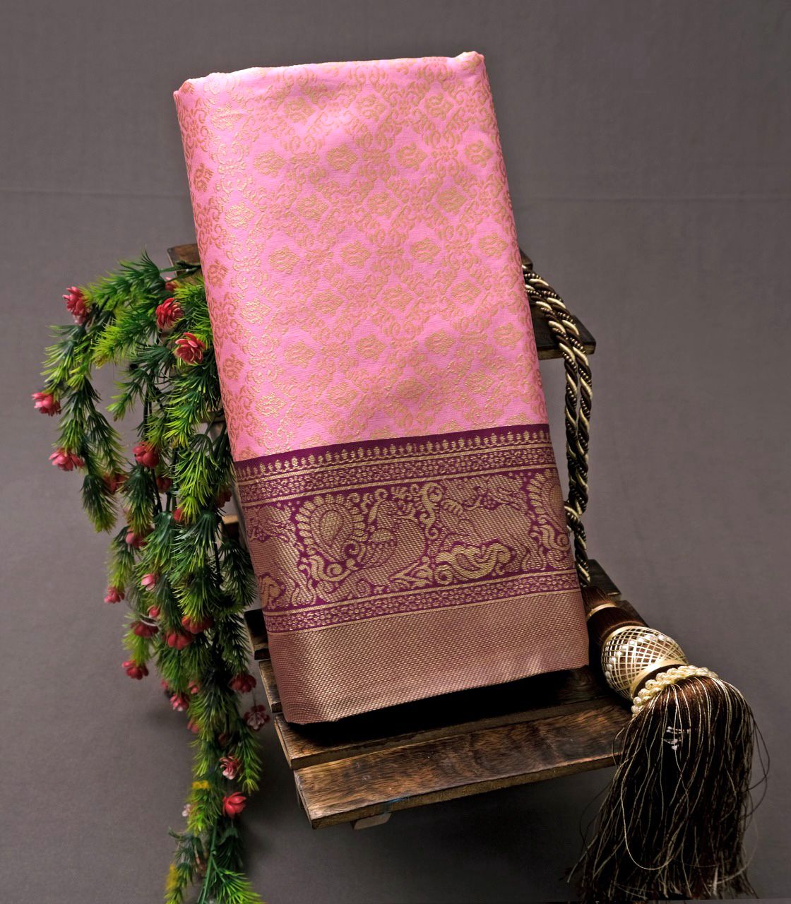 Soft Lichi Silk Saree