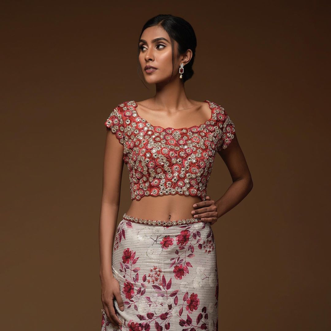 Vichitra Silk Saree with digital print