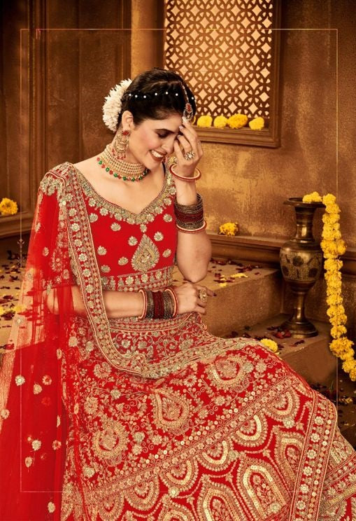 Velvet Lehenga Choli