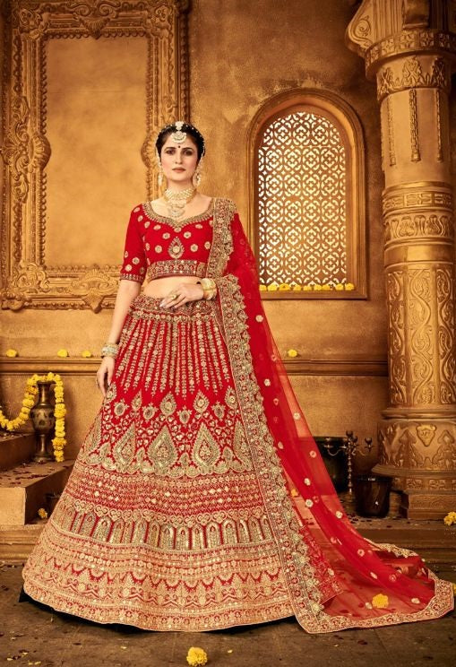 Velvet Lehenga Choli