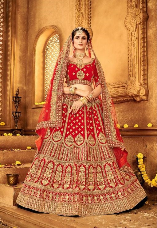 Velvet Lehenga Choli