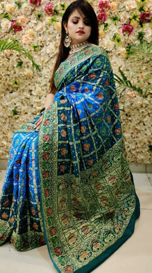 Bandhej Banarasi Saree