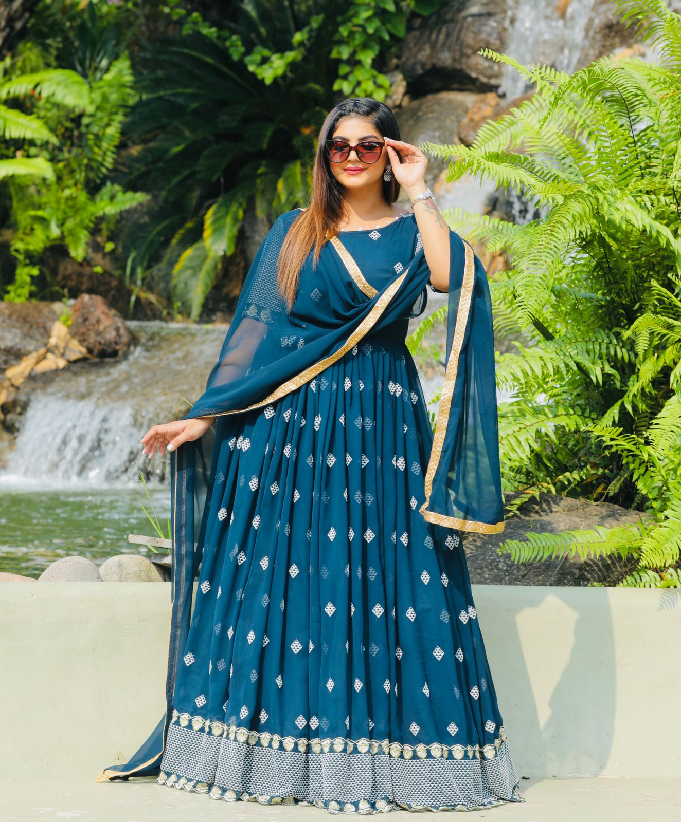Gown and Dupatta