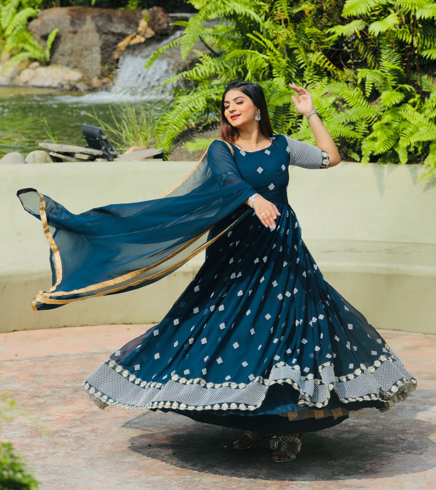 Gown and Dupatta