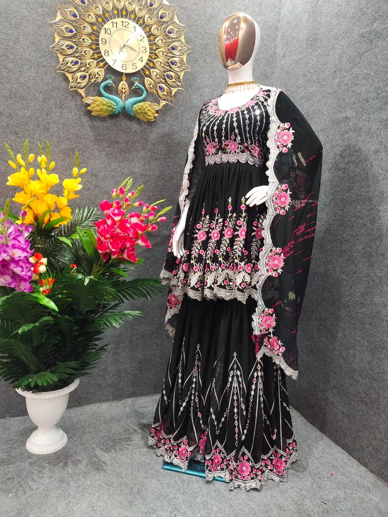 Sharara Plazzo Top and Dupatta