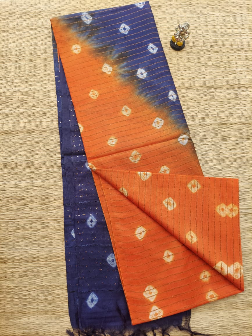 Kota staple gold zari stripe Saree
