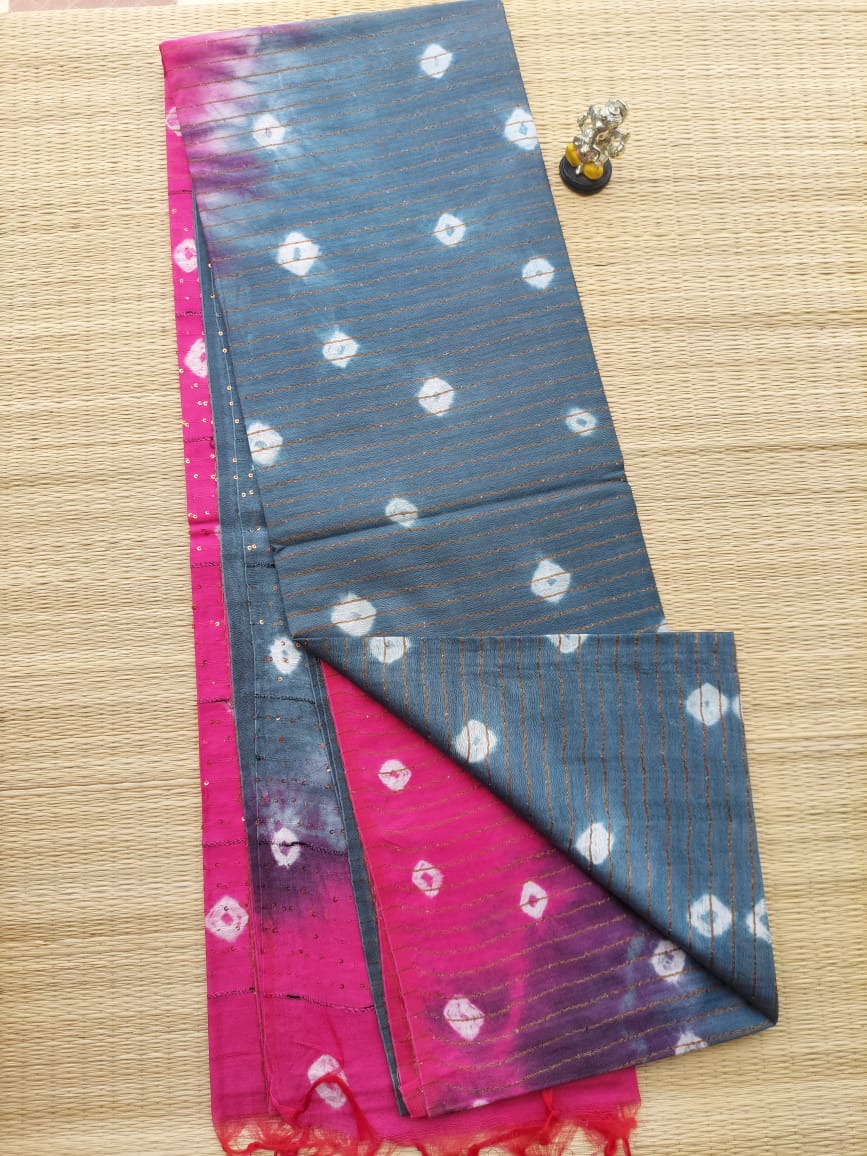 Kota staple gold zari stripe Saree