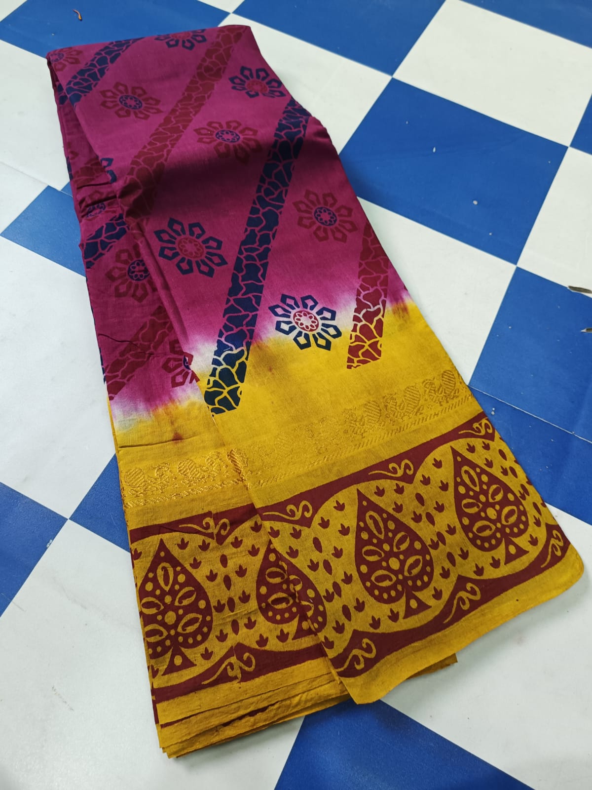 Kazipet border print cotton sarees