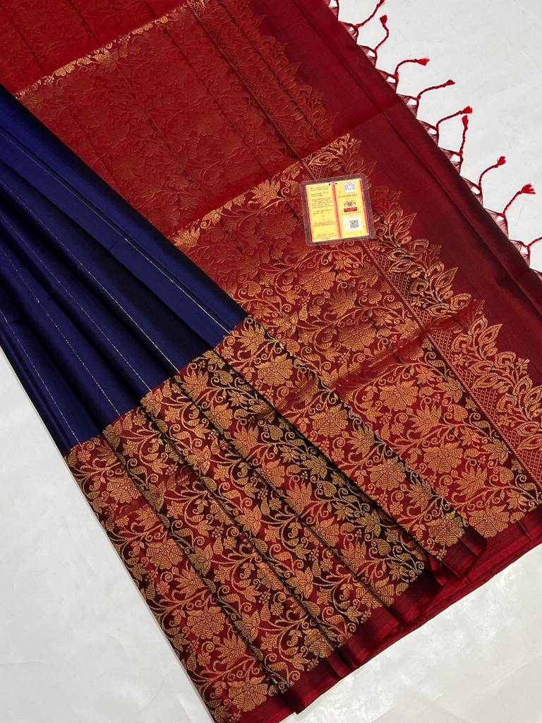Kanchipuram Pure Handloom Soft Silk Saree