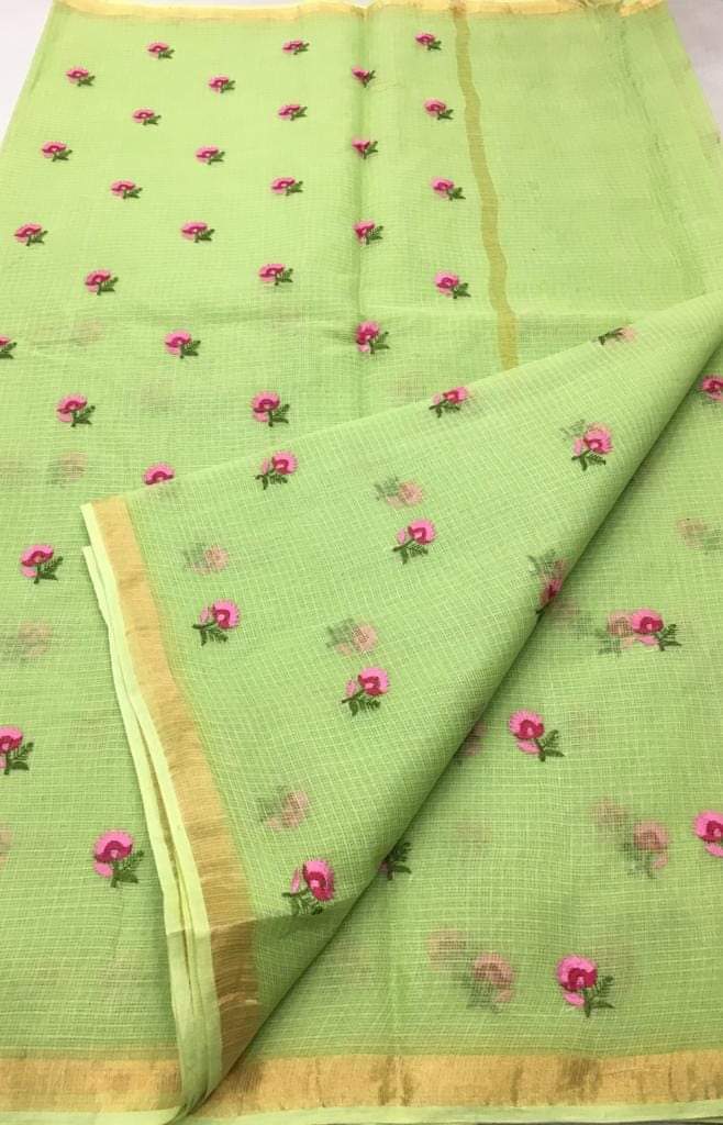 Kota Doria Cotton embroidered saree
