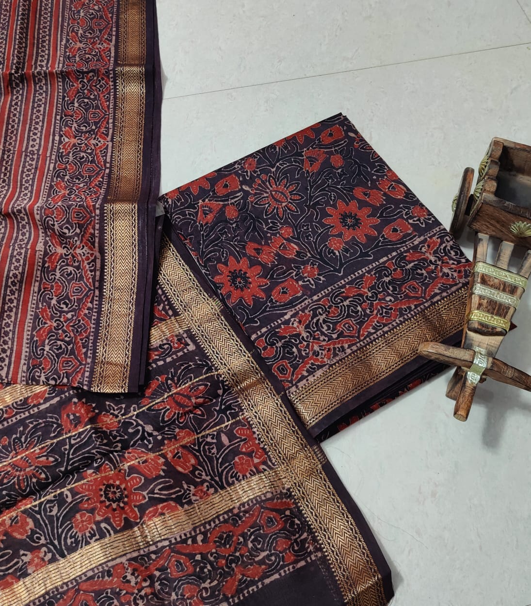 Maheshwari silk suits with hand stitched shibori work
