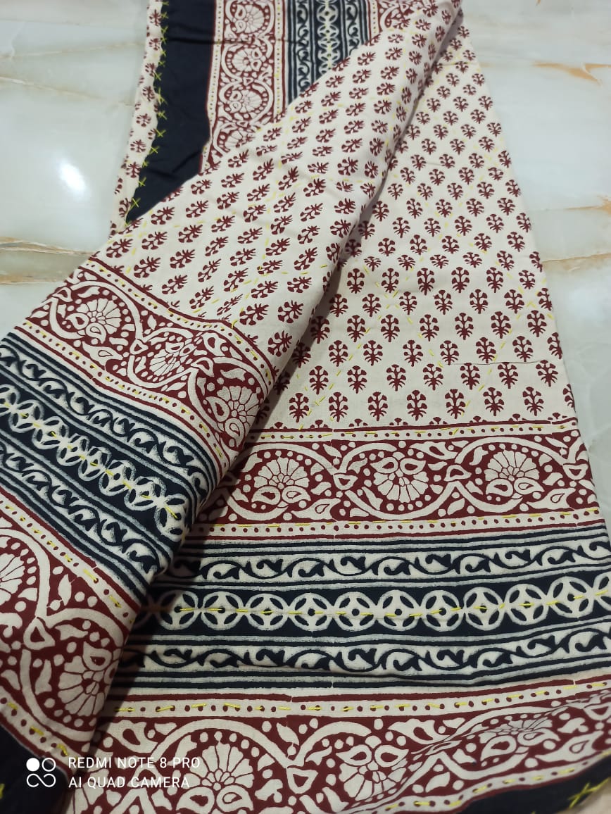 Cotton Kantha Work Single Bed Rajai