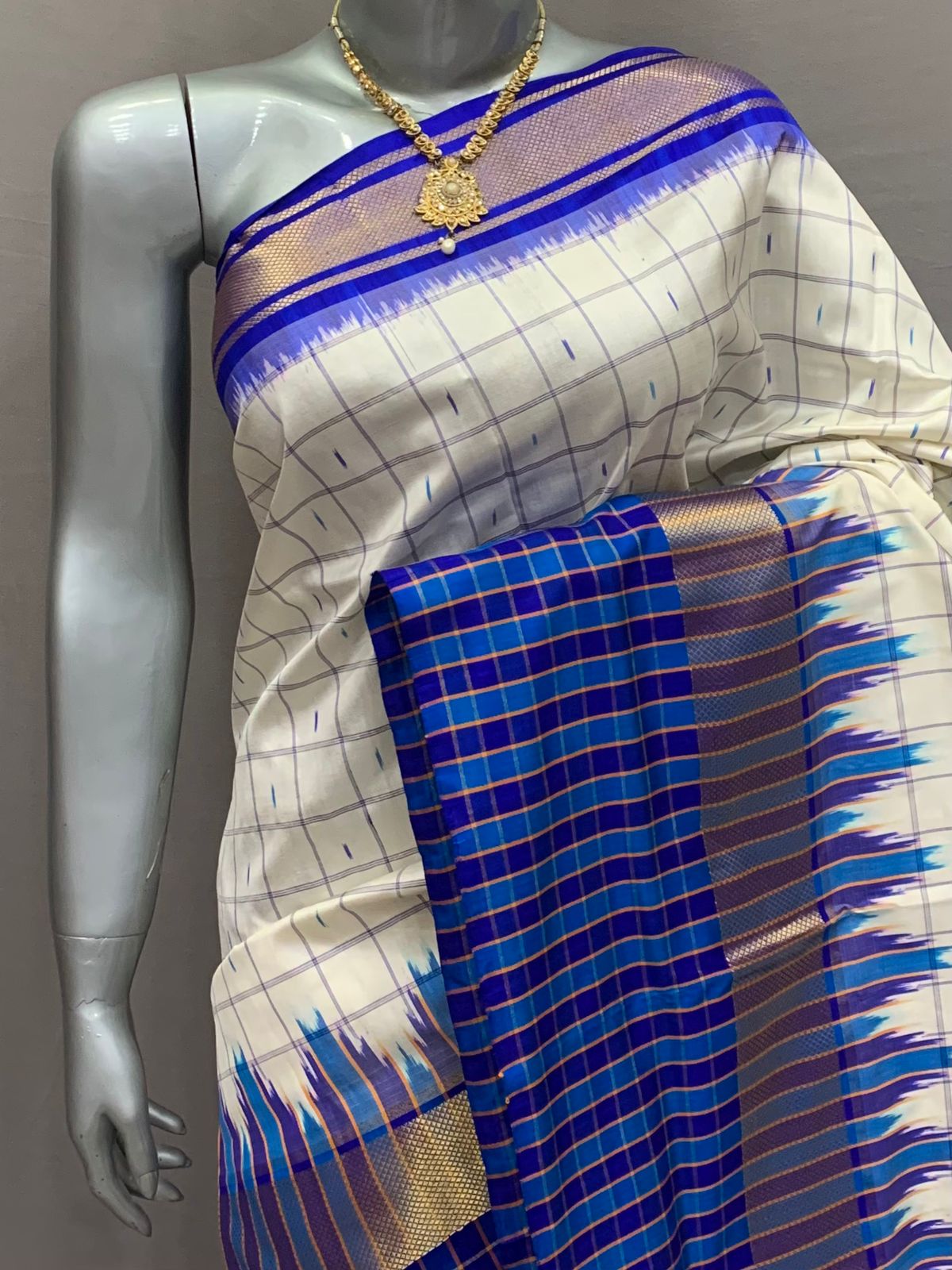 Double Weaved Ikat Silk Sarees