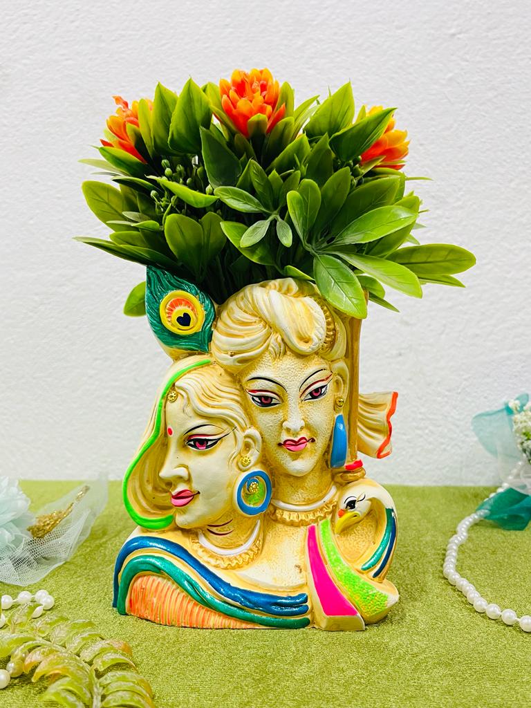 Radha Krishna flower pot stand