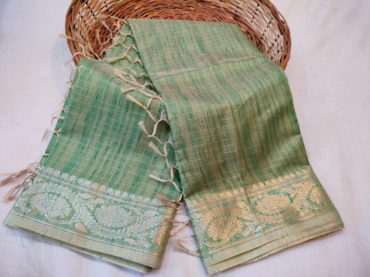Maheshwari handloom tissue silk saree