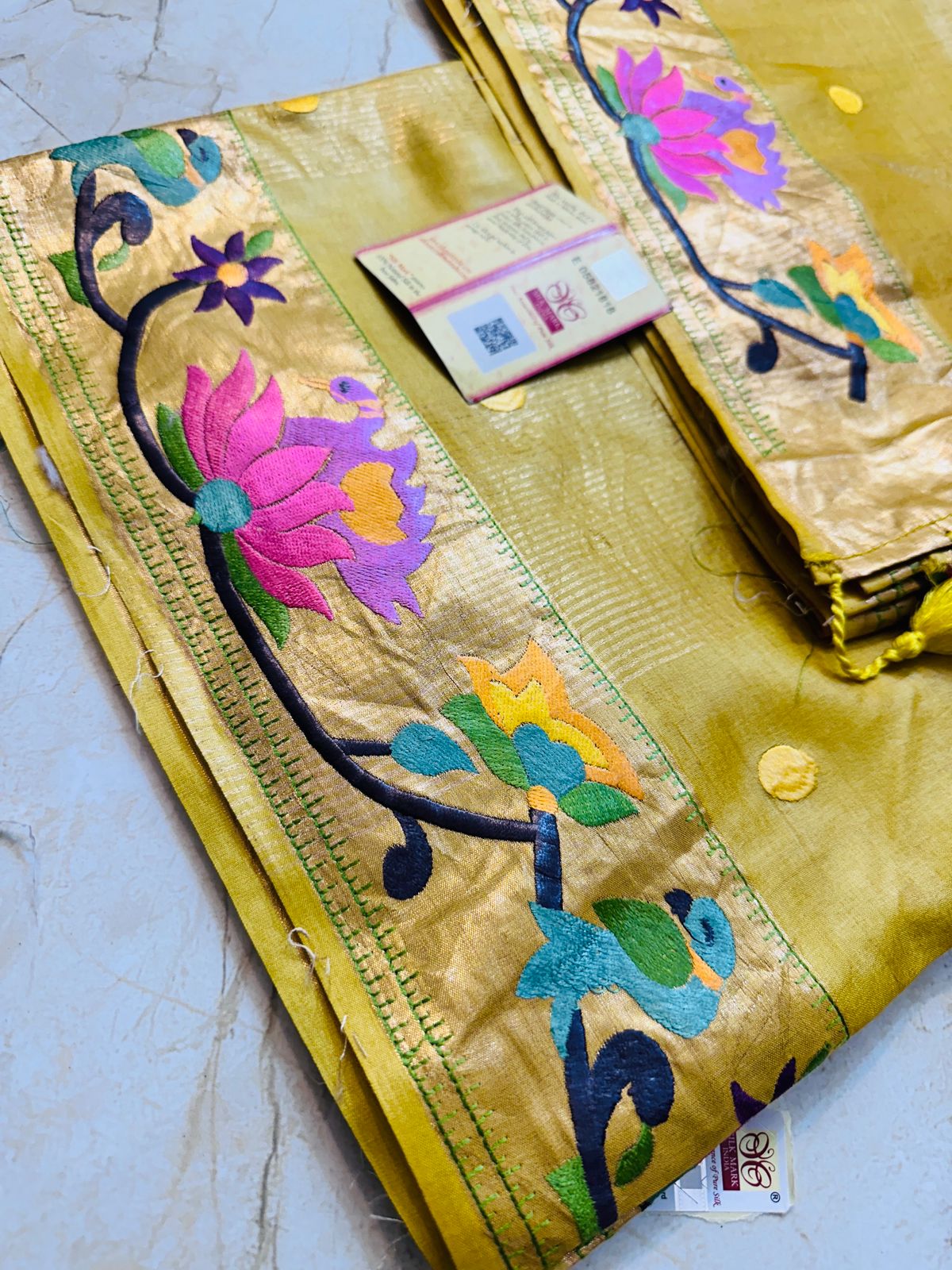 Pure tussar handloom silk saree