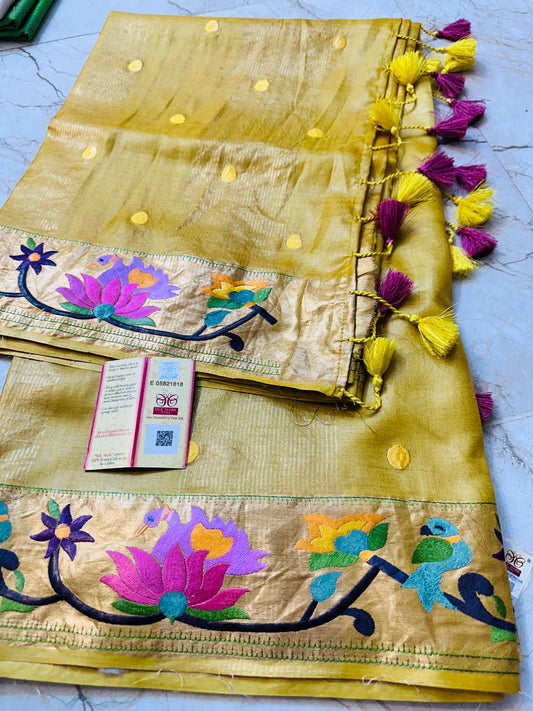 Pure tussar handloom silk saree