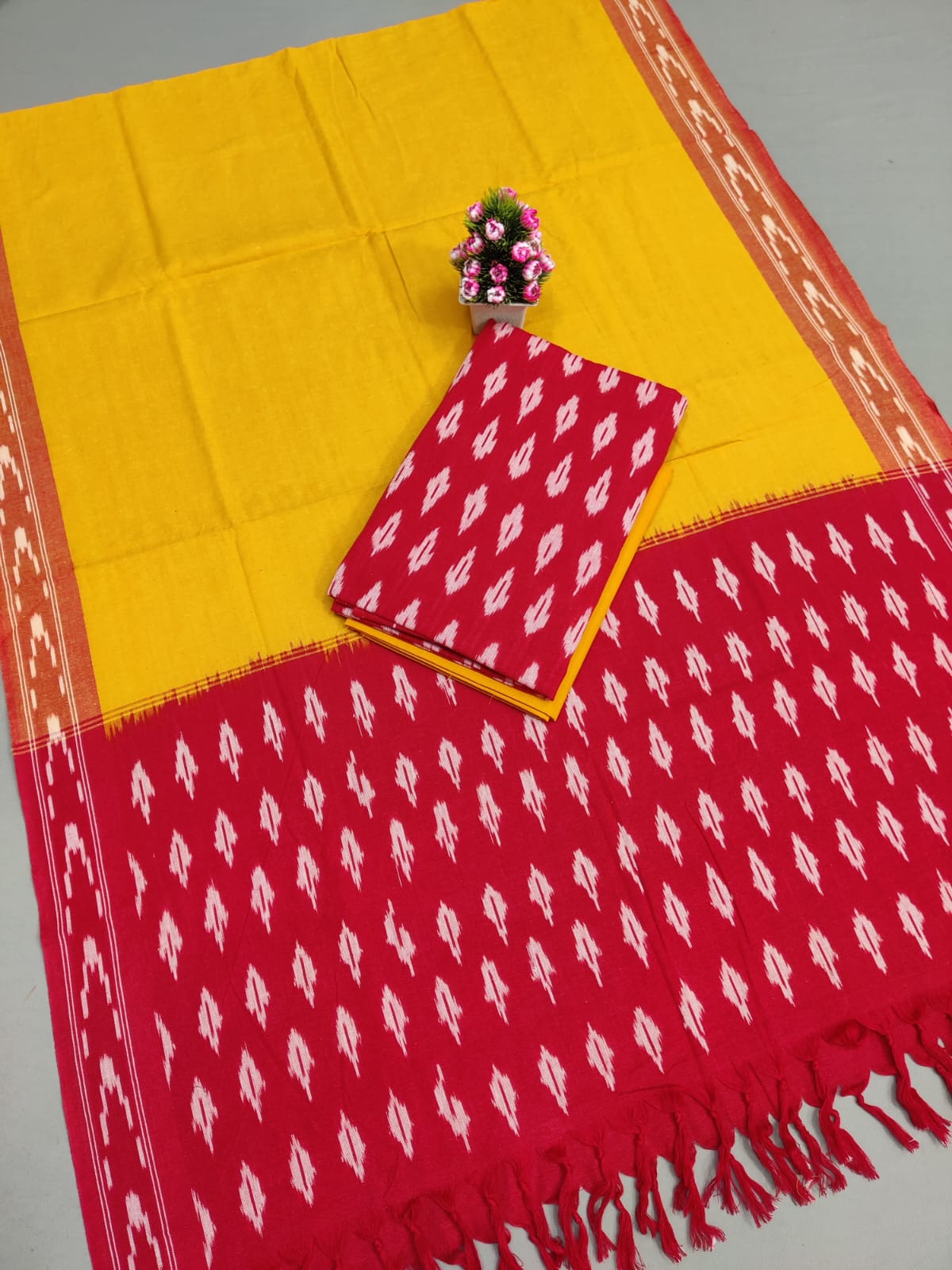 Pochampalli pure ikat cotton dress materials