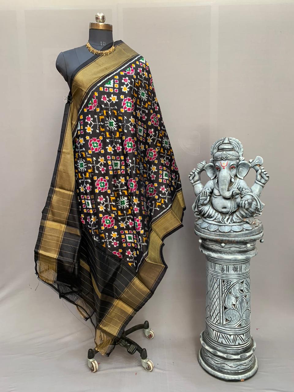 Pochampally Ikat Silk Suit Dupatta