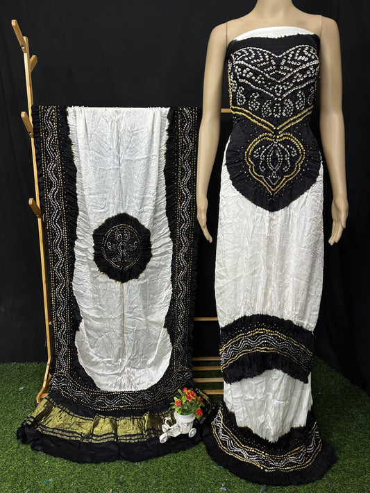 Pure modal silk Bandhani Suit Pieces