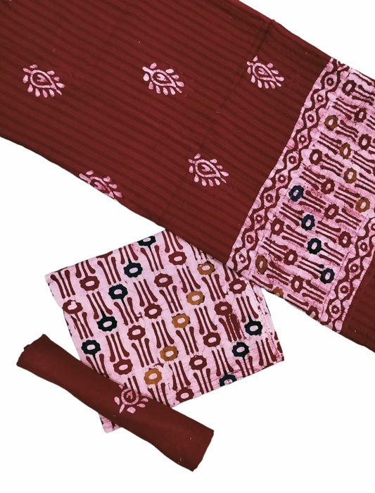 Handblock Wax Batik cotton suits