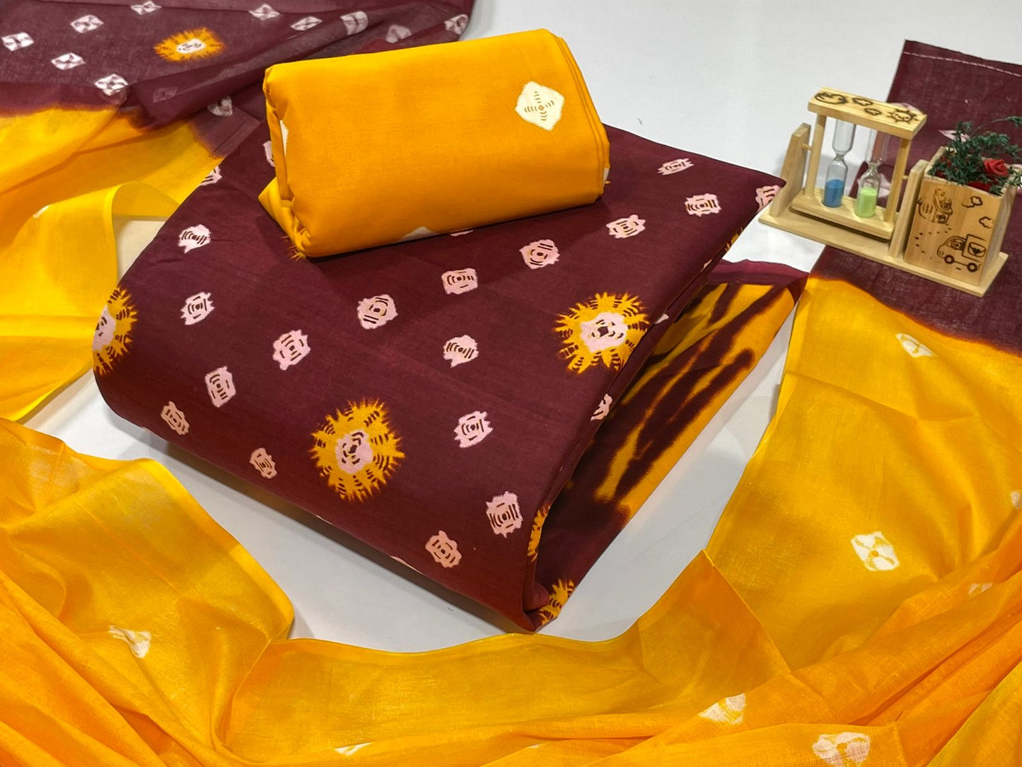 Cotton Batik, Bandhani, Ajrakh, Kalamkari and Ikat Printed Suit Pieces