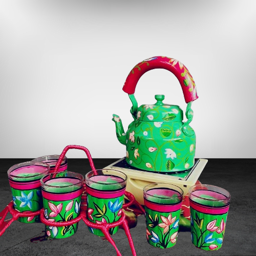 Hand painted kettle set