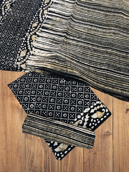 Wax Batik Hand Block Jhadu Printed Heavy Cotton Suits