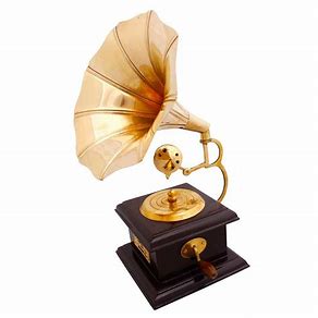 Brass Gramophone showpiece