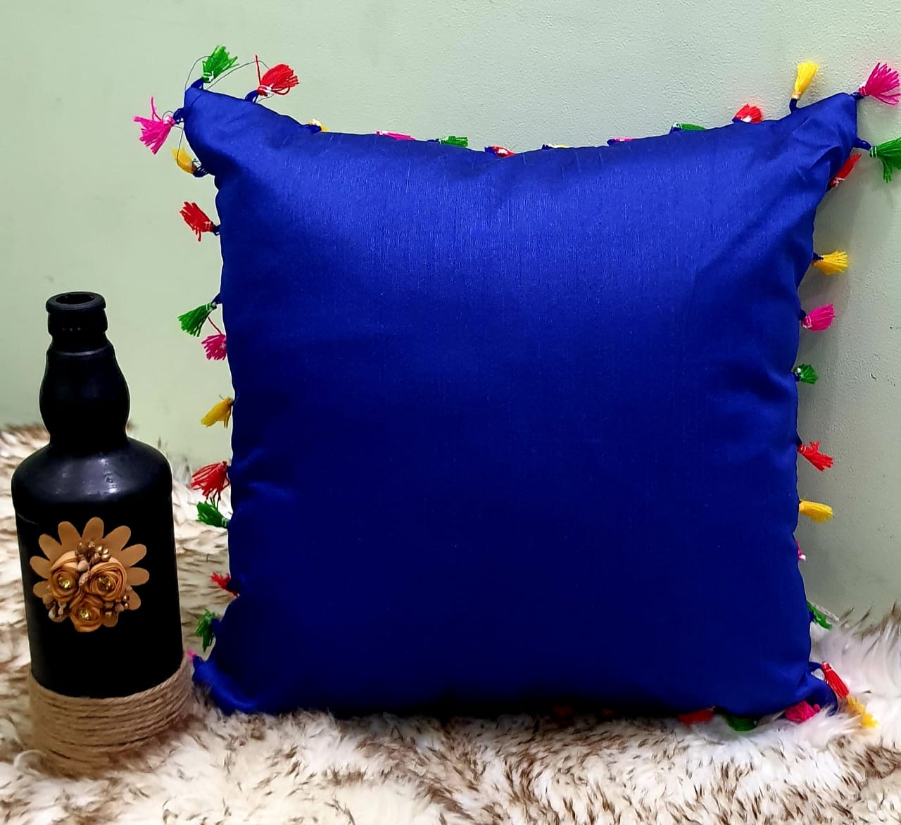 Cushion Covers with Pom Pom