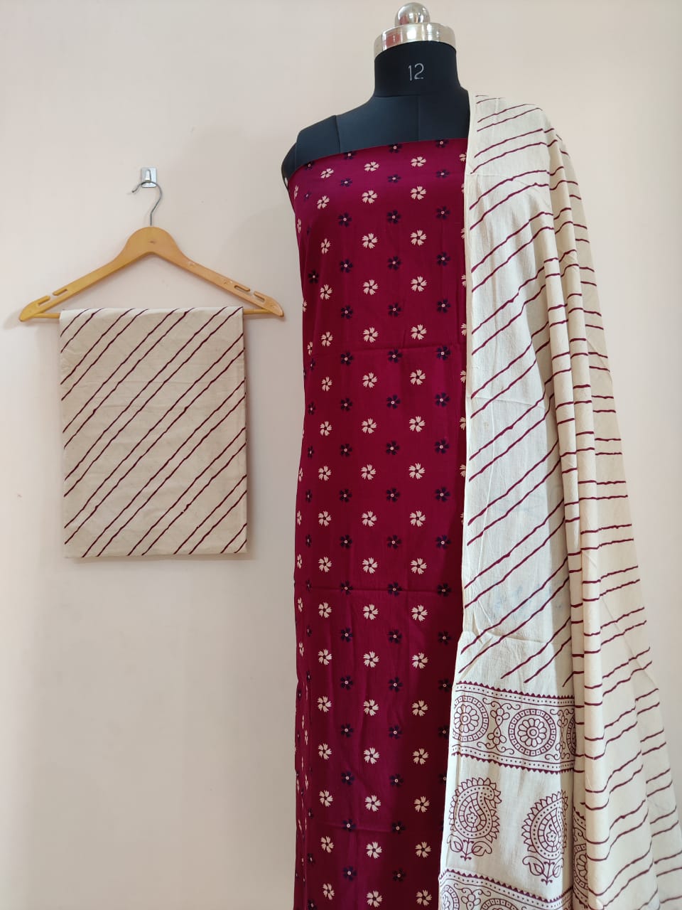 Kutchi Block Print Dress Material