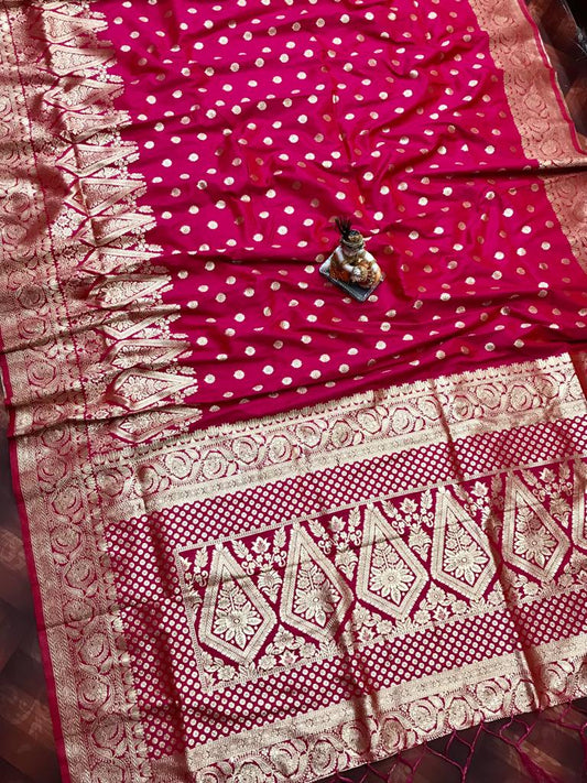 Soft Banarasi Lichi Silk Sarees