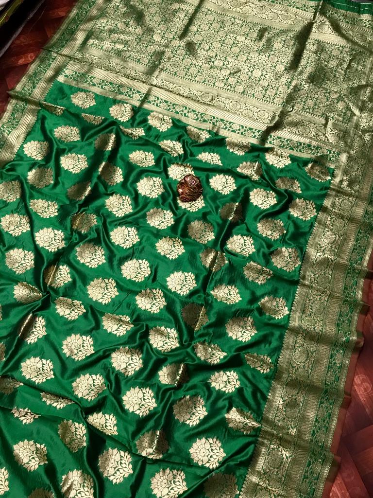 Soft Banarasi Lichi Silk Sarees