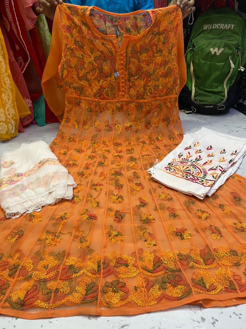 Frock Set with Chikan work