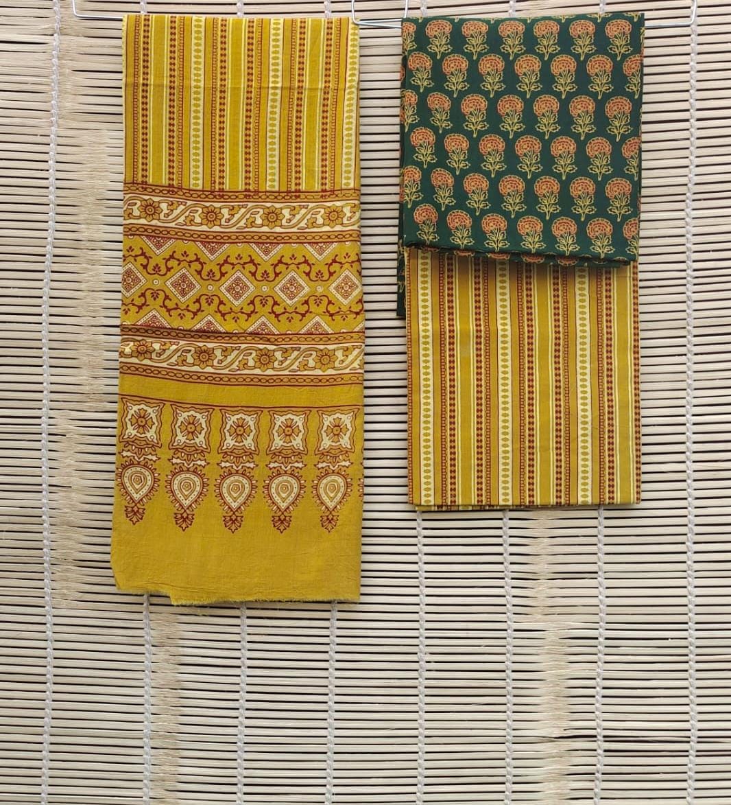 Ajrakh handblock printed cotton suits