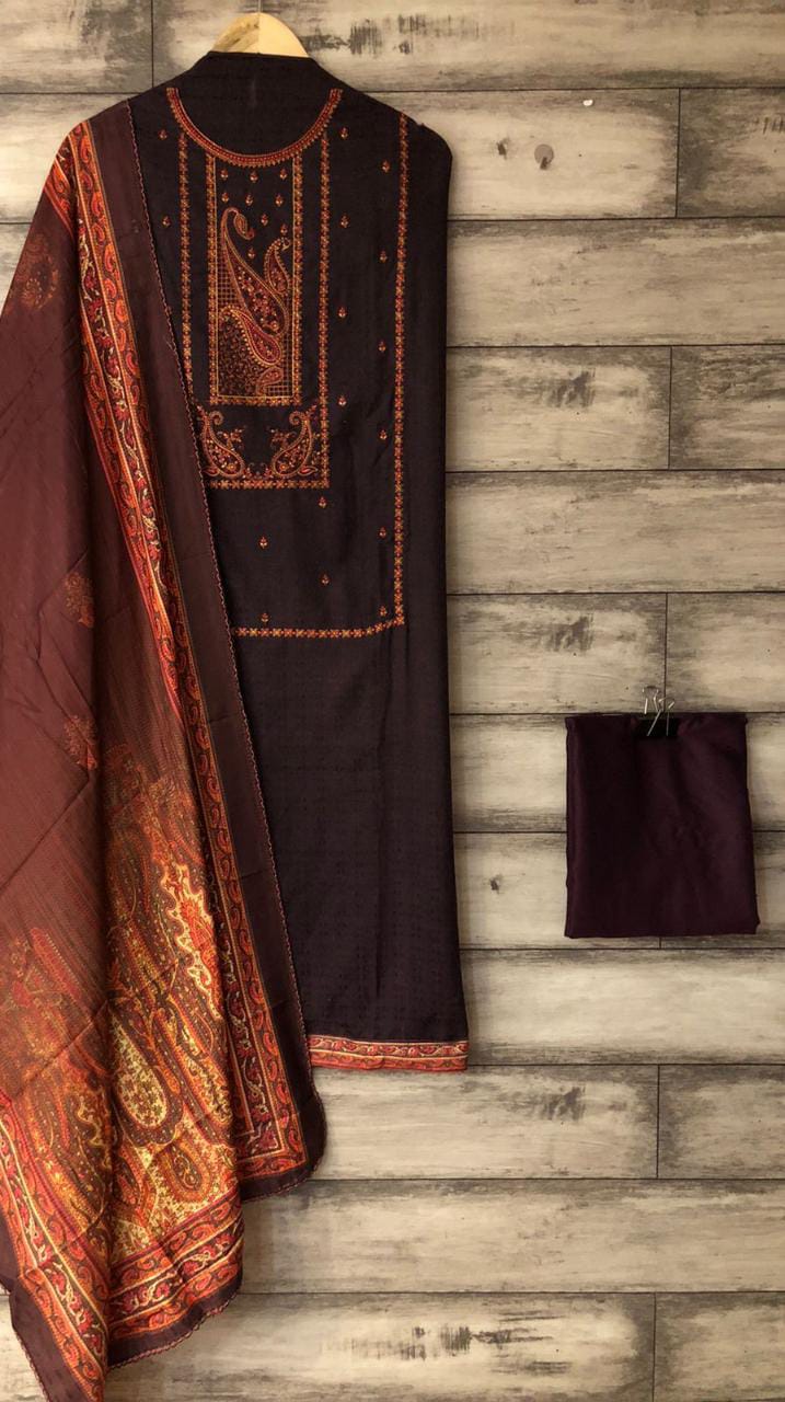 Pashmina Suits with Kashmiri embroidery