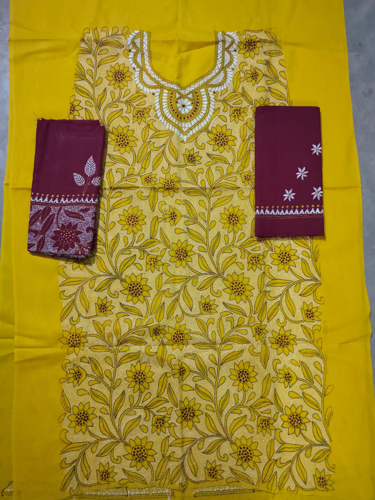 Cotton Suits with Kantha Work