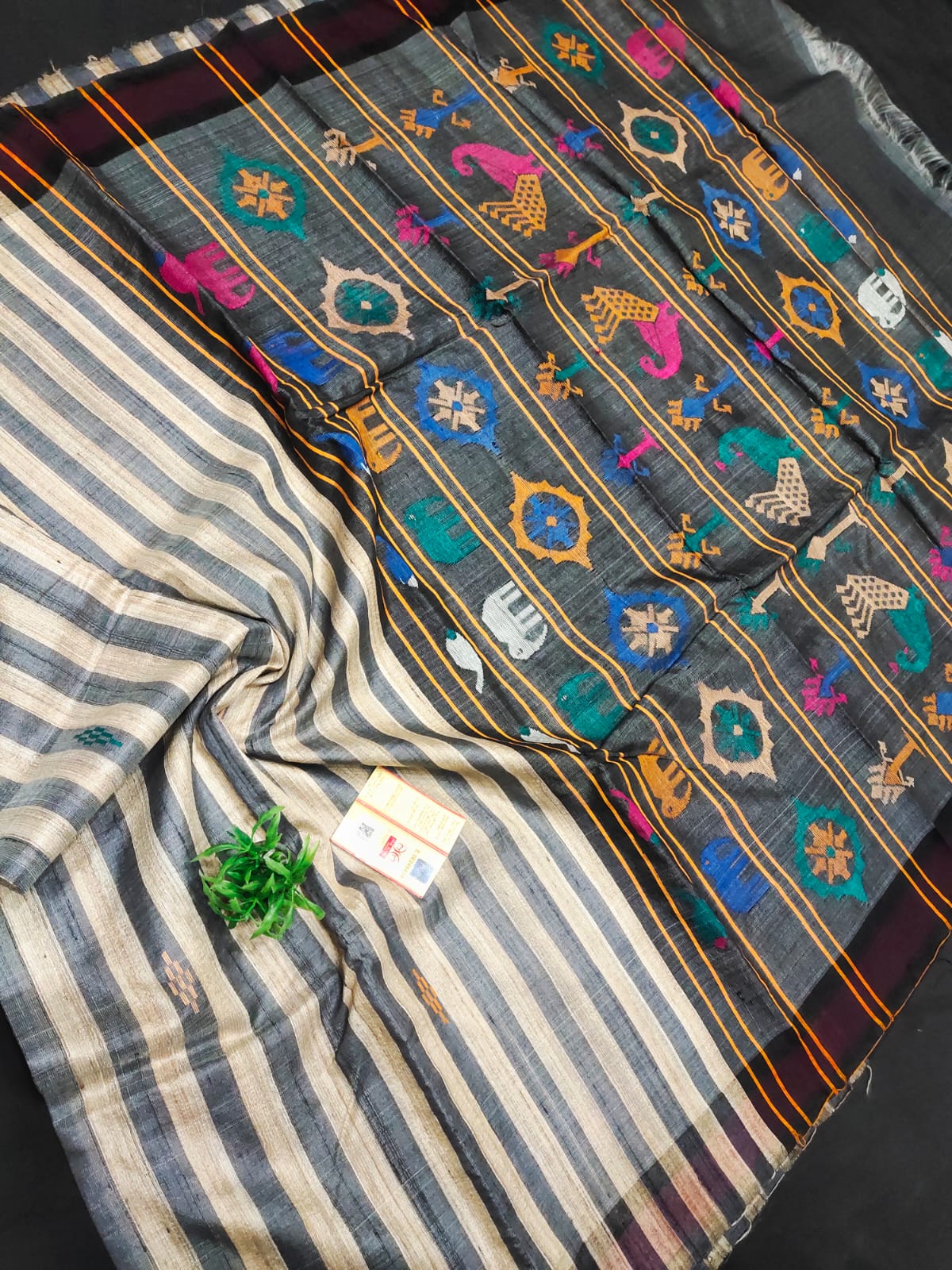 Pure Tussar Silk Dolabedy Saree