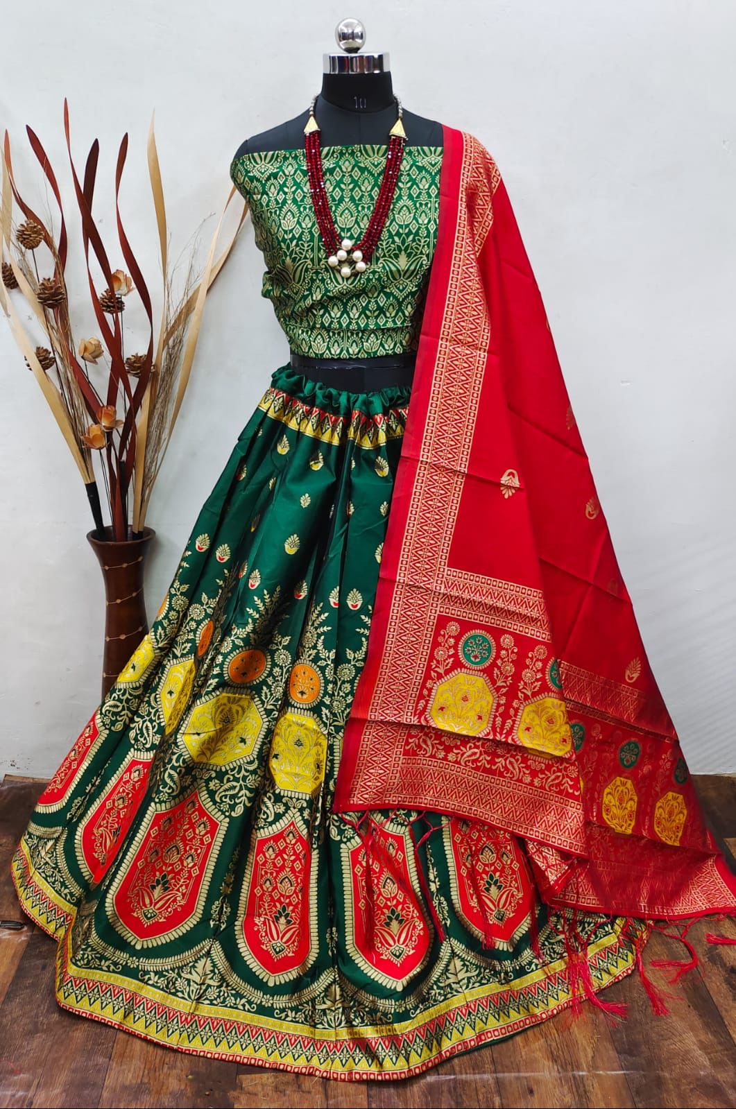 Banarasi Silk Lehenga Choli and Dupatta