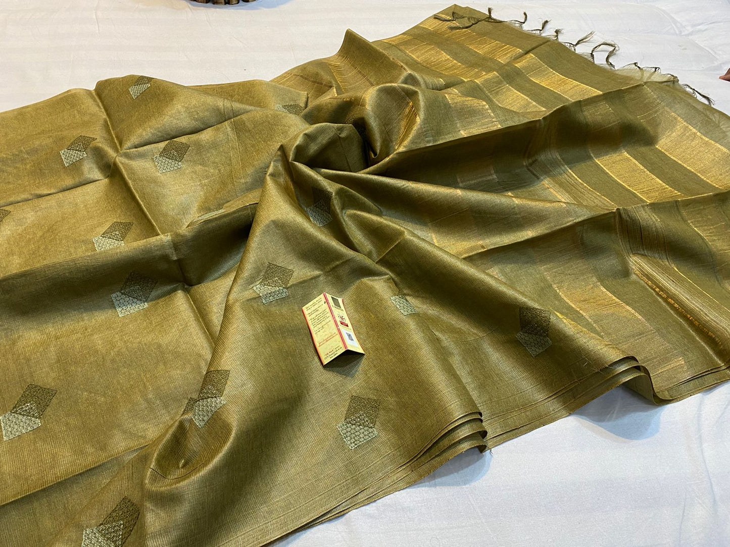 Semi Tussar Silk embroidered saree