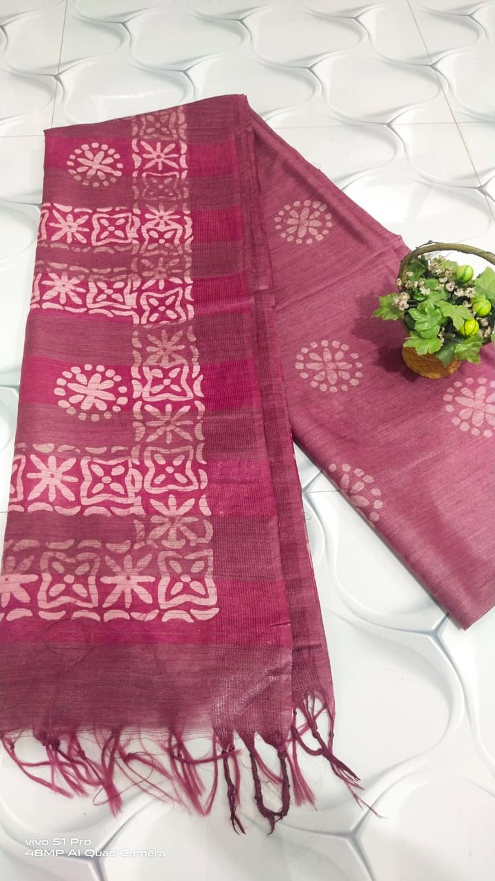 Bhagalpuri Silk Printed Sarees