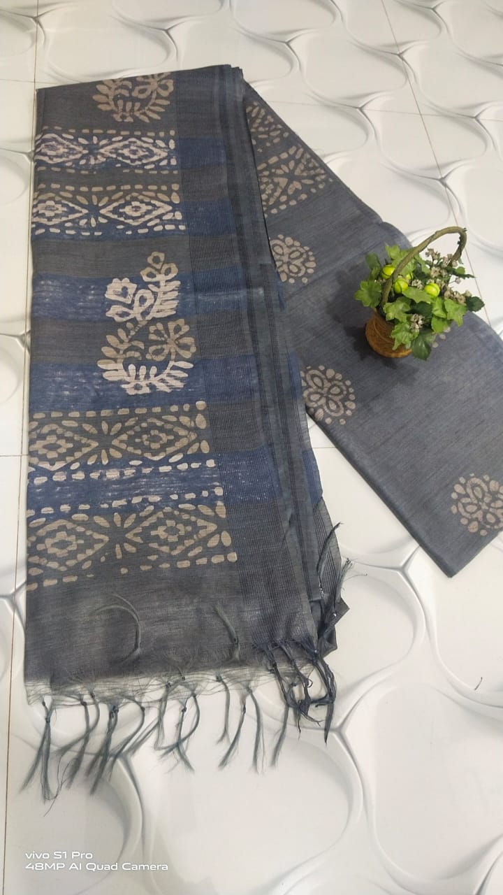 Bhagalpuri Silk Printed Sarees