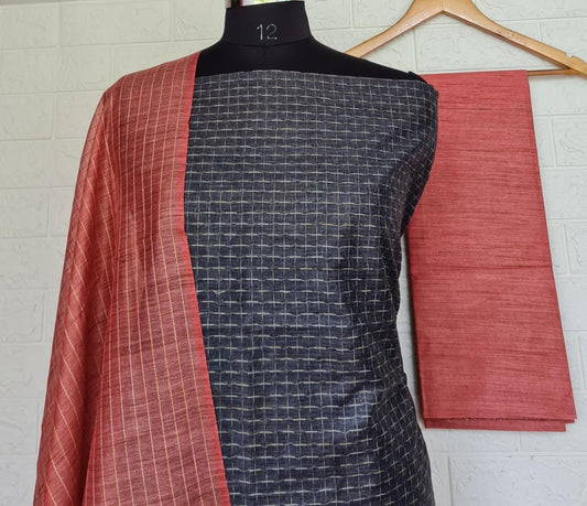Weaved Katan Baswara Silk Suit Material