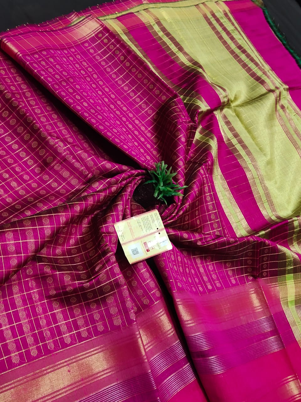 Pure raw silk multi border saree
