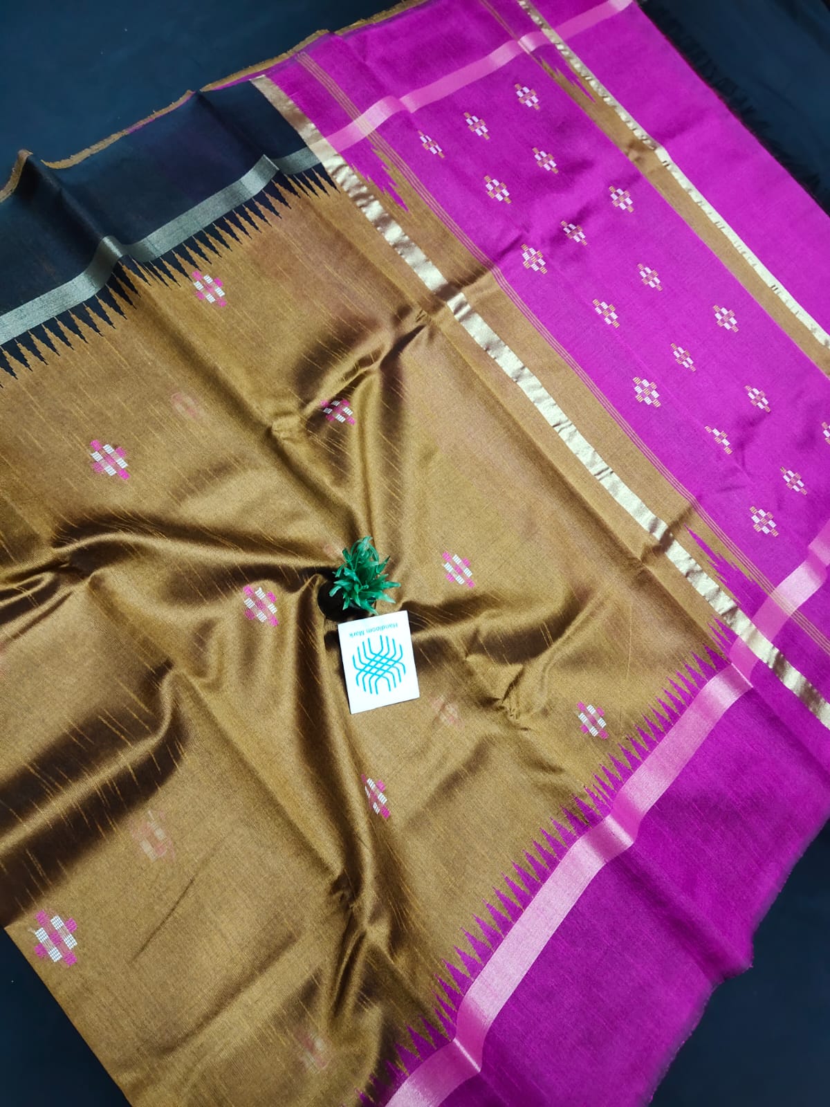 Semi Raw Silk Saree with Buti