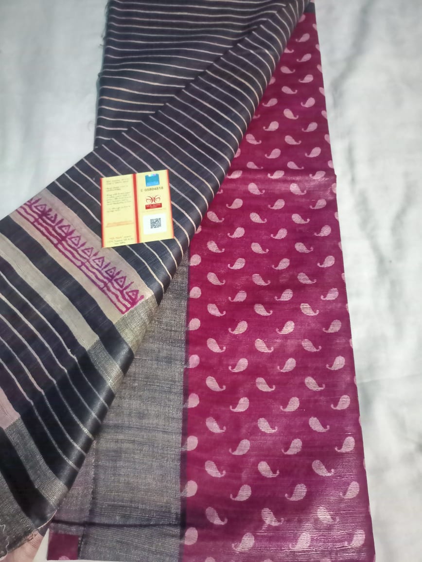 Tussar Ghicha Silk Saree